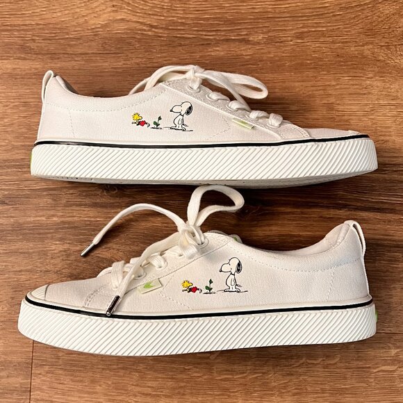 Cariuma X Peanuts Canvas Sneaker Earth Day Special Edition Sz 8 - Picture 12 of 15